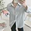 Soft Color Textured Button-Up Shirt