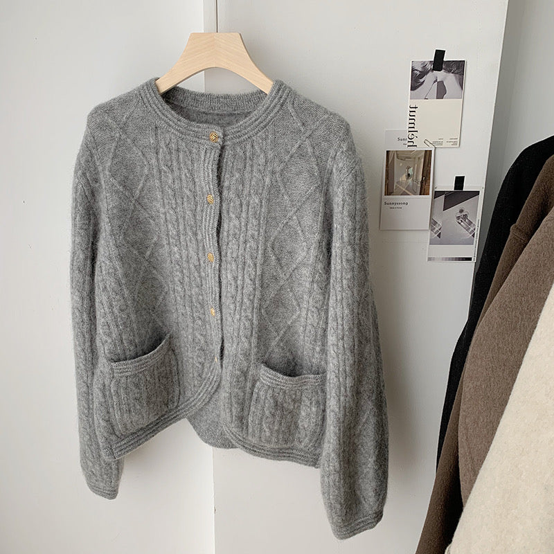 3D Knit Blended Cardigan