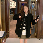 A-Line Double-Faced Wool Coat with PU Collar and Metal Buttons