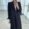 Blazer Style Long Jacket with Back Vent