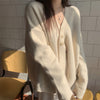 Soft Knit Designer V-Neck Side Button Sweater