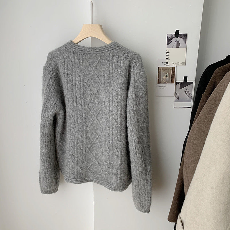 3D Knit Blended Cardigan