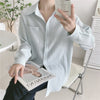 Soft Color Textured Button-Up Shirt