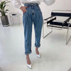 High Rise Barrel Shape Denim Jeans