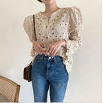 Openwork Knitted Cardigan