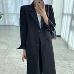 Blazer Style Long Jacket with Back Vent