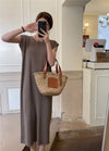 Minimalist Sleeveless Knit Dress