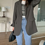 Korean Style Casual Blazer with Back Vent