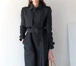 Long Double-Breasted Trench Coat