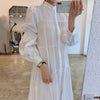 Tiered Long Sleeve Shirt Dress