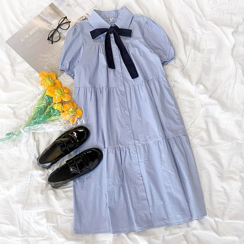 Baby Blue Shirt Dress