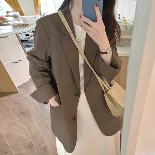 Korean Style Casual Blazer with Back Vent
