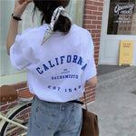 California Print Cotton T-Shirt