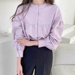 Two Way Ruffled Crew Neck Babydoll Top