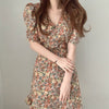 Asymmetrical Floral Wrap Dress