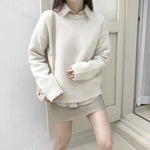 Soft Macaron Color Crew Neck Sweater