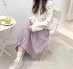 Soft Macaron Color Crew Neck Sweater