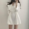 Ruffled Mini Shirt Dress