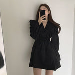 Ruffled Mini Shirt Dress