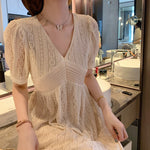 V-Neck Lace Goddess Dress