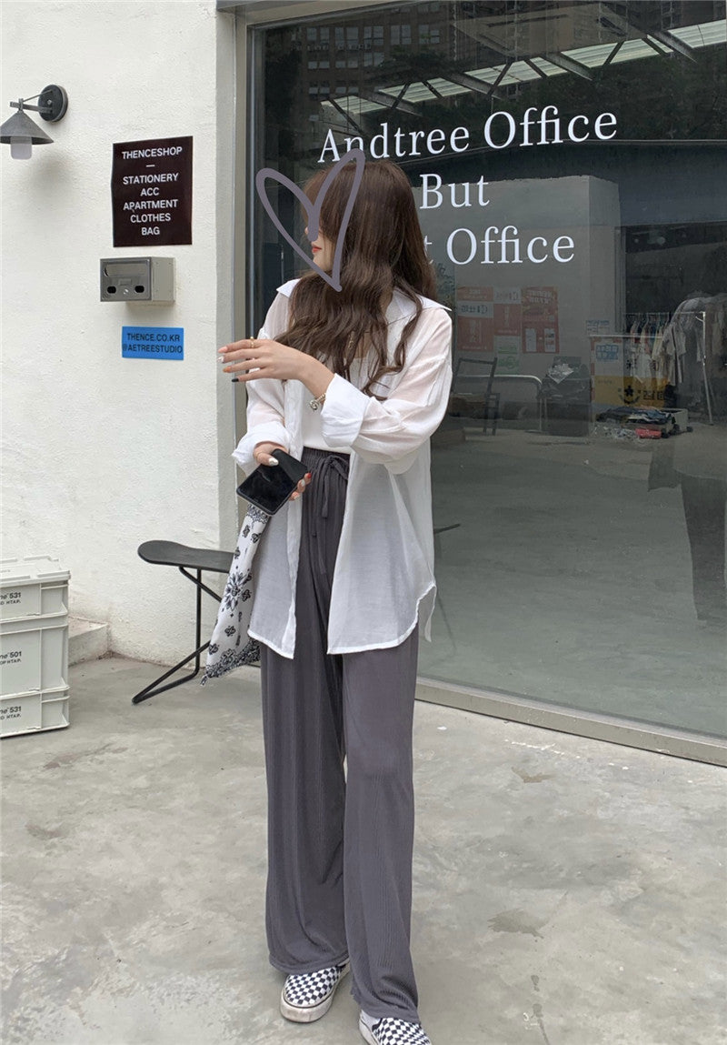 Korean Style Casual Summer Wide Pants