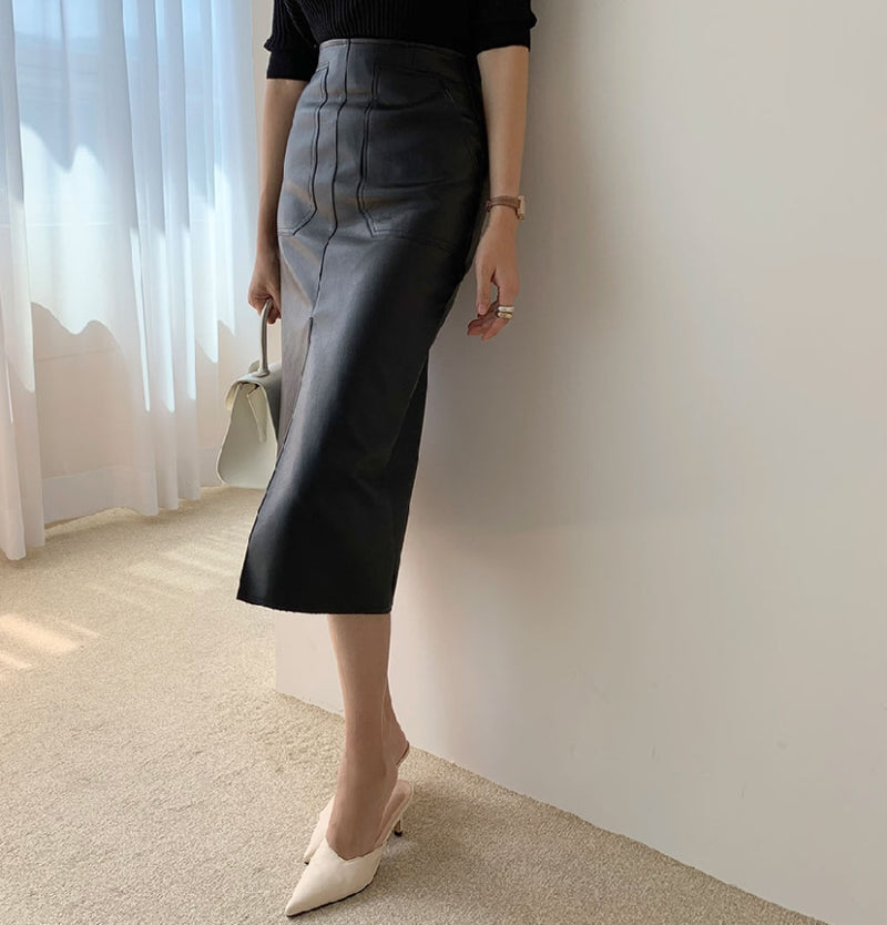 Vila faux leather pencil skirt | ASOS