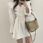 Ruffled Mini Shirt Dress