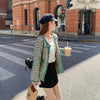 Crew Neck Multicolor Tweed Knit Cardigan