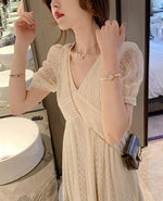 V-Neck Lace Goddess Dress