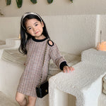 Mom & Daughter ♡ Cotton Tweed Cut-Out Shoulder Dress