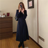 Korean Style Waist Tie Long Sleeve Shirt Dress