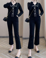 Cropped Flared Dress Pants