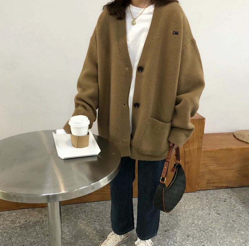 Boyfriend Style Minimalist Cardigan