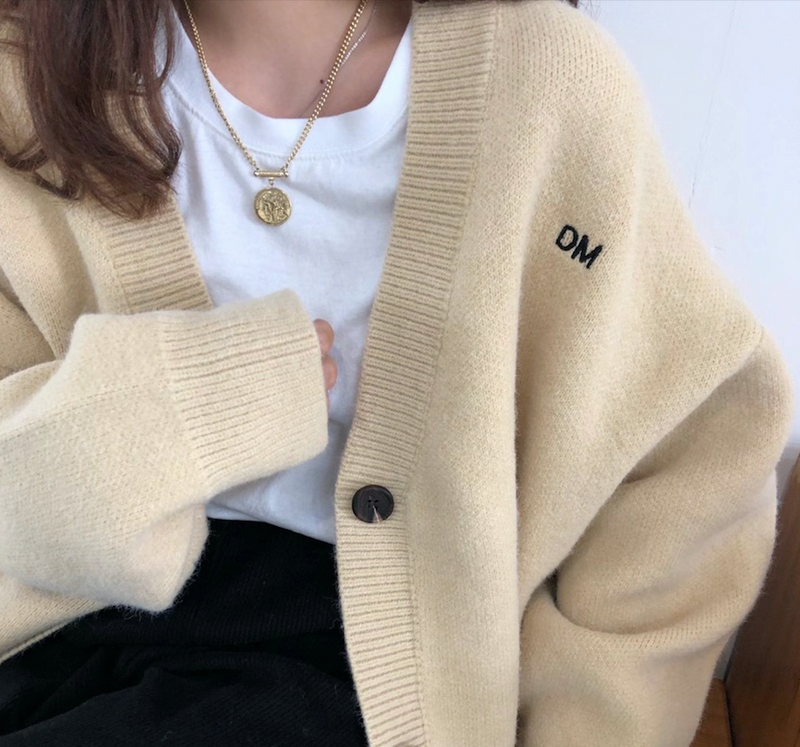 Boyfriend Style Minimalist Cardigan