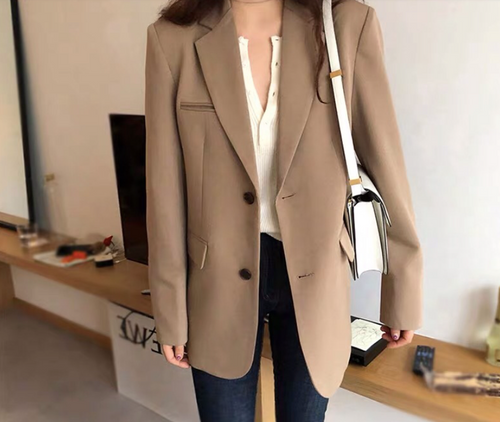 Relaxed Single-Breasted Blazer