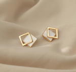 Double Square Ear Studs