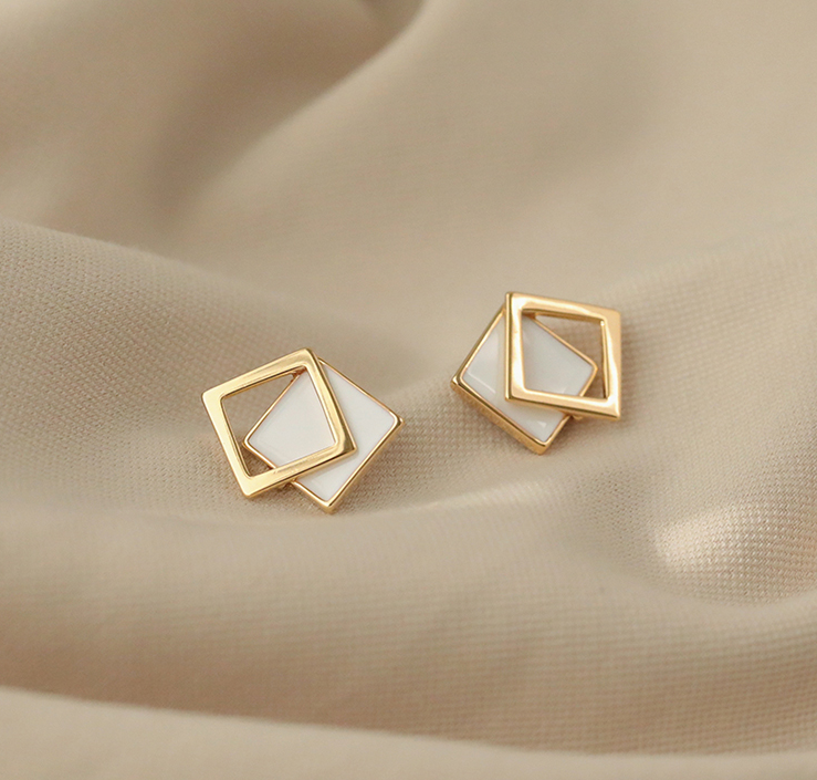 Double Square Ear Studs