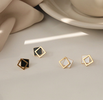 Double Square Ear Studs