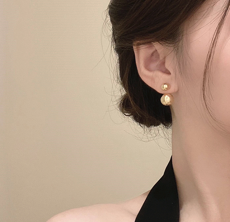 Minimalist Gold / Silver Ball Ear Jacket