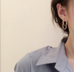 Soft Metal String Hoop Earrings