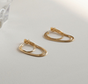 Soft Metal String Hoop Earrings