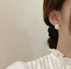 Irregular Shape Button Pearl Studs