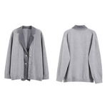 Designer Blazer Collar Oversized Cardigan