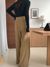 Pleated Wide Leg Casual Pants