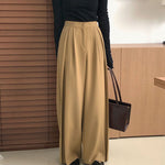 Pleated Wide Leg Casual Pants