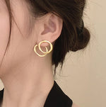 Minimalist Double Circle Earrings