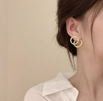 Minimalist Double Circle Earrings