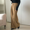 Pleated Wide Leg Casual Pants