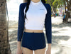 Korean Style Athletic Long Sleeve Swim Set