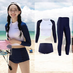 Korean Style Athletic Long Sleeve Swim Set